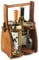 ROSTMARYGIFT Wood Wine Bottle and Glasses Caddy - Beer Carrier - Drinking Desk Accessories - Men's Organizer - Glass Tray Holder - Storage Stand - Drink Holder for Beer
