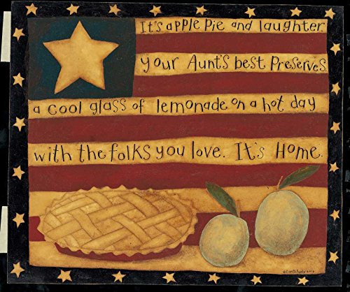Feeling at home Leinwand-gerahmt, mit amerikanischem Box-Pie-DiPaolo-Dan-Kitchen-Fine-Art-Druck auf Holzrahmen, horizontal, 48 x 58 cm