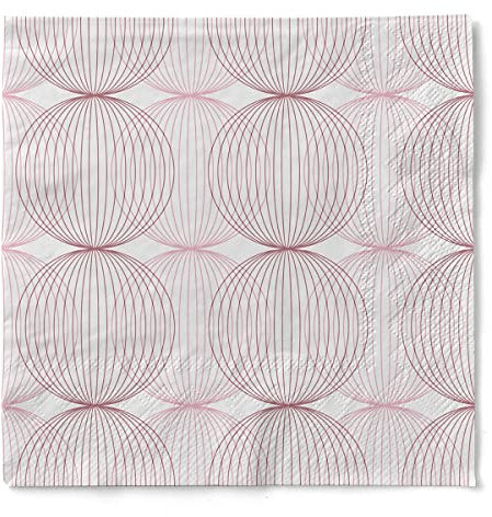 Mank Servietten aus Tissue 40 x 40 cm | 1/4 Falz Dinner Serviette | hochwertige Einmal-Serviette | 100 Stück | Ludo (Altrosa-Bordeaux)