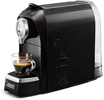 Bialetti Super, Espresso-Kaffeemaschine für AluminiumKapseln, 1200 W, Schwarz