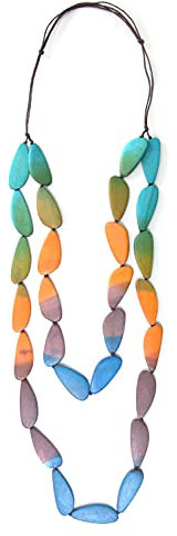 collezione alessandro Lange Kette Celine im Farbverlauf