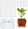 Lot de 20 soucoupes carrées pour pots de fleurs - 30,5 cm - Soucoupes transparentes pour extérieur et intérieur - Soucoupes pour pot de fleurs - Soucoupes pour récupérer l'eau - 50,8 cm, 30,5 cm