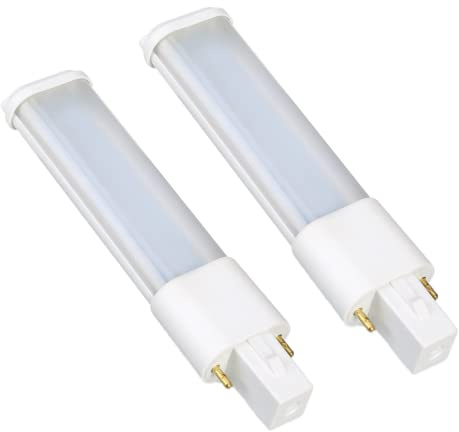 SATZOL 2 Pack 4W 6000K G23 LED Bulb Daylight White, 400LM 120V High Brightness 2pin G23 Base LED Bulb, Replacement for 7W CFL Plug and Play, PL-S 7W LED Replacement, Compatible with The Ballast.