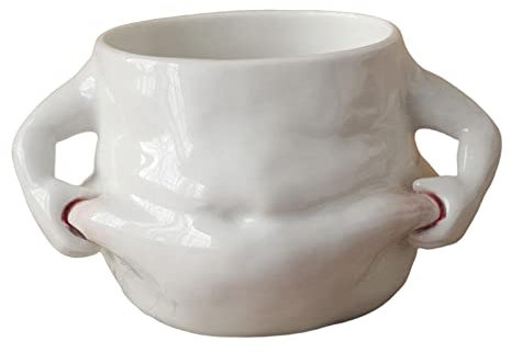 rockible Tasse en céramique légère drôle jus Adorable thé Vaisselle pincée Ventre Tasse Lait Tasses Porcelaine pour Pendaison de crémaillère Cadeau