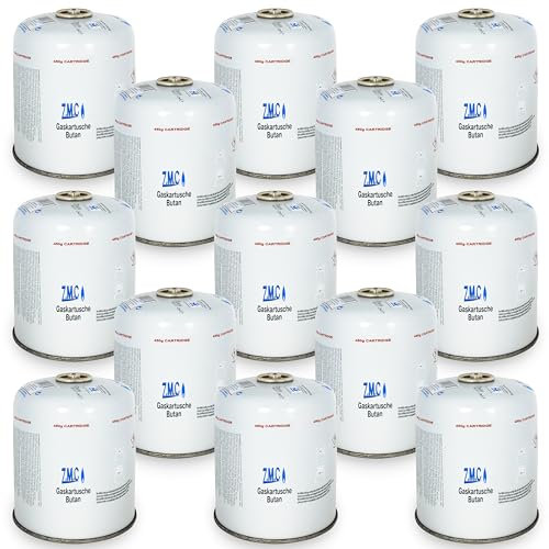 Z.M.C 13X Gaskartuschen 450g, Propan/Butan Gas 810ml, Gaskartusche EN417, Eurogewinde Schraubgewinde Anschluss, Schraubkartusche für Unkrautbrenner, Universal Druckgasdose mit Schraubventil