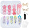 musykrafties Quicksand Hair Clips Resin Shaker Moulds Set Barrette Pack of 12 Epoxy Silicone Trays Seal 5 Seal Films