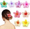 8 Piezas Pinza Pelo Flor, Pinzas Pelo Niña para el Cabello Hawaiano para Cabello Grueso, Flores Coloridas, Pinza Florpinzas Pelo Flor Antideslizantes para Mujer (Flores A)