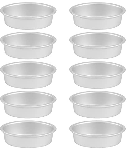 Luntfeiy 10 StüCk Mini Oval Ei Form Aluminium Legierung Metall KäSe Pfanne Kuchen Brot Form Torten Halter Pudding Gelee