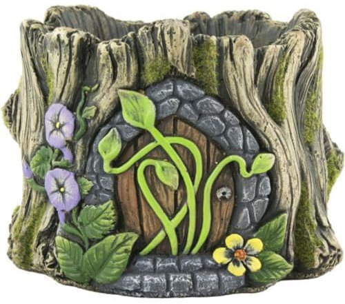 Fyne-Finds Vintage Cement Fairy Pixie House 15cm, 6inch Plant Pot Outdoor Garden Lawn Patio Flower Herbs Planter