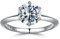 TINGN Verlobungsring Damen - Ringe Silber 925 Frauen | D Farbe VVS1 Solitär Moissanit Diamanten Ringe Frauen | Eheringe Silber Promise Ring Verlobungsgeschenk Moissanit Verlobungsring Damen