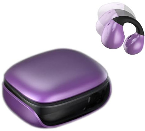 Clip on Earphones Wireless Ear Clip Headphones Air Bone Conduction Bluetooth Headphones Running Open Ear Earbuds with Hooks for Work Games Outer Ear Sports Earphones Cycling Headset for iPhone Android