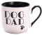 WiseAccordio Black & White Dog Dad Mug, Black and White Stoneware Mug, Dog Lover Gift, Large Capacity Coffee Mug,Coffee Mugs, Tea Cup, for Office and Home, Health Gift for Coffee, Tea
