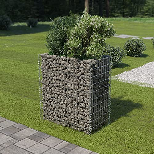 FUDUGEHMIOFWFJJ hochbeet wpc,blumenkasten mit wasserspeicher,Gabionen-Hochbeet Verzinkter Stahl 90×50×100 cmGeeignet für Garten, Terrasse, Schlafzimmer, Wohnzimmer