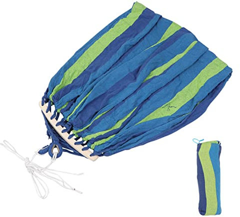 KITANDOVE Hängematte Im Hinterhof Rucksack-hängematte Hängematten Für Draußen Hängematte Unterdecke Schaukel Hängematte Schaukel Hängestuhl Hängematte Für Eine Person Outdoor-Zelt Holz Blue