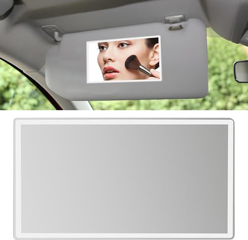 Homirty Espejo de Maquillaje para Visera de Coche, Espejo de Cosmética para Automóviles, Espejo Cosmético del Coche, Espejo Parasol Coche, Espejo Maquillaje Coche para Visera de Coche (Rectangular)