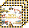 ParPix 24 Stück Bagger Servietten, 33x33cm Bagger Servietten Kindergeburtstag Junge Mädchen, Servietten Baustelle, Traktor Servietten Kindergeburtstag, Baustellen Servietten, Einweg Papierservietten