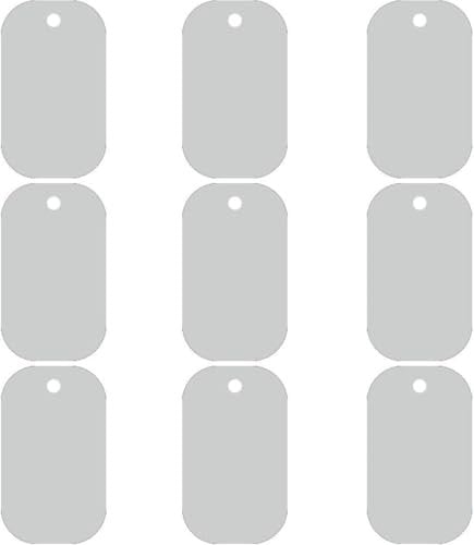 100 piezas de placa de identificación militar de aluminio para perro, placa de identificación para mascota, placa de identificación personalizada, placa de identificación para perro en albo, colgante