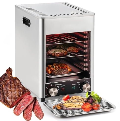 Kommerzieller Steakofen, automatischer Steakgrill, 1700 W Hochtemperatur-Grillsteakmaschine, Nudelofen, vollautomatische rauchfreie Steakmaschine
