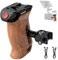 NEEWER Side Handle in Legno con Trigger Remoto per Avvio/Arresto, Morsetto NATO, Filettature 1/4 3/8, Regolazione Verticale, Compatibile con SmallRig Camera Cage Sony Fuji Panasonic, Max 10kg, CA123