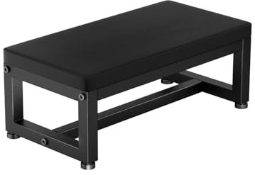 Tritthocker aus Wasserfest HDPE für Erwachsene & Kinder, Klohocker mit Anti-Rutsch Oberfläche & Verstellbare Füße & Abgerundete Ecken, Platzsparend 40x20x15cm für Küche Bad Outdoor