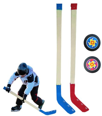 Pasbuteiy Hockeyschläger Kinder, Eishockeyschläger, Streethockey Set Mit Schläger Und Ball, Eishockey Trainingsausrüstung, Hockey Starterset, Geburtstagsgeschenk Für Kinder