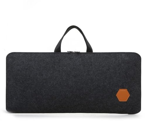Aufbewahrungstasche, elastisches Band, tragbare mechanische Tastatur, Filztasche, Reiseabdeckung, 87 Tasten, 104 Tasten, Aufbewahrung, Organizer, Tragetasche (Dunkelgrau - 104 Tasten)