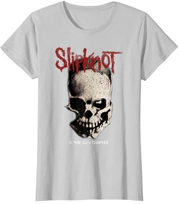 Slipknot .5 The Gray Chapter Skull T-Shirt, Damen, Silber, M