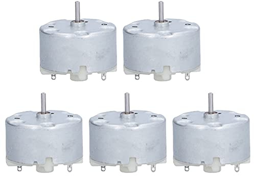 5 pièces Moteur à balais DC RF - 500TB, Petit moteur réducteur, Moteur électrique micro en alliage 3 V 2700 tr/min avec boîte de vitesses intégrée pour automobiles, maisons intelli