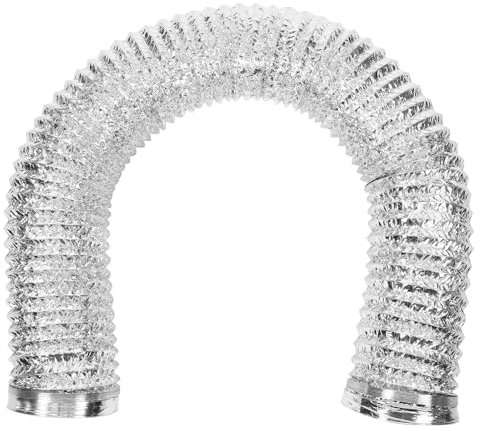 Cabilock Abluftschlauch 180mm 3m Flexschlauch Aluminiumfolie Flexibler Luftschlauch Temperaturbeständigkeit Doppelschicht Belüftung Für Klimaanlagen Wäschetrockner Dunstabzugshaube Zelttrockner