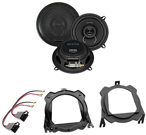 Lautsprecher Einbauset kompatibel mit Opel Corsa C B Tigra Koaxial Lautsprecher seitliche Heckablage Seitenteile Crunch DSX52 Lautsprecher Koaxial 2-Wege 13 cm