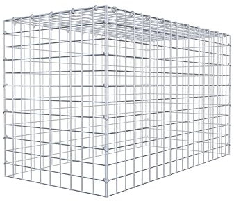 Gabiona Anbau-Gabione Typ3 eckig, Maschenweite 5 x 5 cm, Tiefe 50 cm, Gabione 100 x 60 x 50 cm (L x H x T), C-Ring