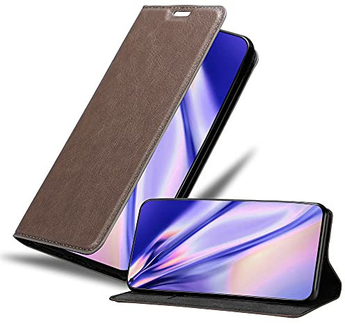 Cadorabo Hülle kompatibel mit LG Velvet aus Premium Kunst Leder Flip Klappbare Stoßfeste Magnetische [Standfunktion] [Kartenfächern] Cover Hülle für LG Velvet Tasche in Braun