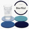 Graf Lantz Bierfilzl Filzuntersetzer Bierdeckel rund - Mehrfarbig - 4er Set - 100% Merinowolle - wasserableitend, schmutzabweisend, saugfähig (Ozean)