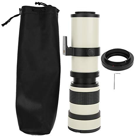 Teleobiettivo, Apertura 420‑800 mm F/8,3‑16 Obiettivo con Messa a Fuoco Manuale Completa, Corpo in Alluminio, teleobiettivo Zoom per Fotocamera con innesto EF-S