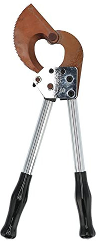 Kabelschneider, Ratsche Schneidewerkzeug JA40 35x10cm Verstellbar 60Si2Mn Manuelle Hardware mit Aufbewahrungstasche für Kommunikationskabel