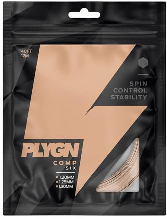 PLYGN Tennissaite COMP Six/Kontrolle & Spannungsstabilität/ 1.25 mm / 12 m/Co-Polyester/Hexagonal