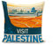 Fabulous Kissen Kissenbezug 40x40 cm Visit Palestine Poster Vintage Reisen Art Deco 30er Jahre