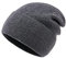 Lallier Beanie aus 100% Merinowolle mit Fleecefutter für Damen und Herren, gerippte, warme Wintermütze aus Reiner Wolle mit Geschenkbox, Dunkelgrau