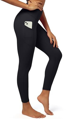 IUGA Thermo Leggings Damen mit Taschen High Waist Warme Leggings Gefüttert Winter mit Innen Fleece Laufen Wandern Trainingshose Sporthose Damen