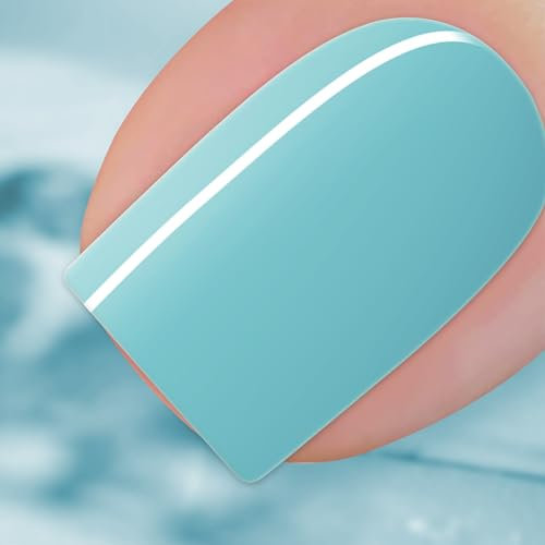 BURANO Gel Nagellack, Gel Nagellack Sommer Gel Farben Soak Off Gel Polish 1 Flasche 15ml 0.5 Oz Nail Art DIY Zuhause Heiße Farbe Nägel (Cream Blue 207)