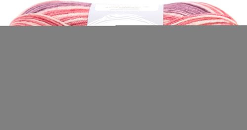 Gründl Hot Socks Verona, 4-fach, 100 g Violett/Azalee/Himbeere-Meliert