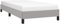 vidaXL Polsterbett, Bett Bettgestell mit Lattenrost, Schlafzimmerbett Einzelbett mit Stützbeinen, Bettrahmen Schlafzimmermöbel, Hellgrau 90x200cm Stoff