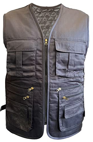 look now Mens Quilted Waistcoat Thermal LINED Thick Multi Pockets Fishing Hunting
