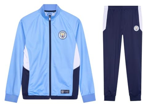 Offizieller Manchester City Trainingsanzug Herren - Saison 22/23 - Size XXL - Langarm Man City Trainingsjacke und Jogginghose - Fussball Jacke und Hose für Training - Man City Tracksuit