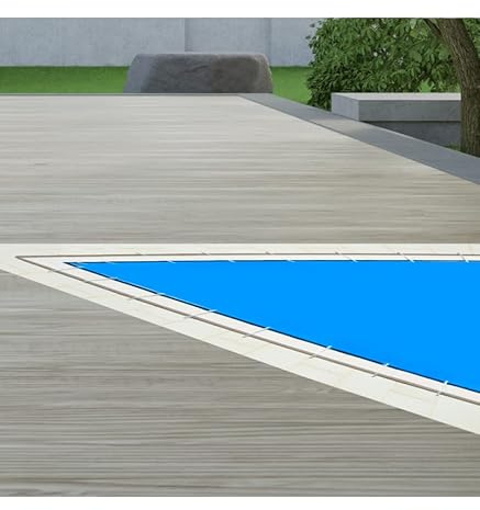 Acuacober-i Essential Cobertor Invierno Funda para Piscina de 4.00 x 7.00 m - Medidas totales Lona: 4.30 x 7.30 m/Color Exterior: Azul/Interior: Negro/GARANTÍA: 3 años
