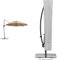 Schneider Sonnenschirm Rhodos Rondo, sand, 350 cm rund, 792-16, Gestell Aluminium, Bespannung Polyester, 22.4 kg & Schutzhülle für runde Ampelschirme bis 300 cm Ø, 813-00, silbergrau