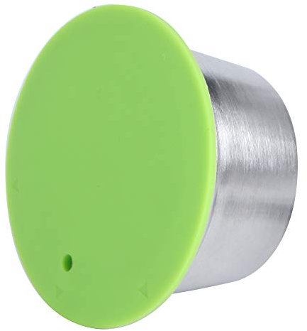 Cápsula de Café Recargable para Dolce Gusto, Acero Inoxidable, Reutilizable, Adaptador de Filtro, Verde, 40 ml