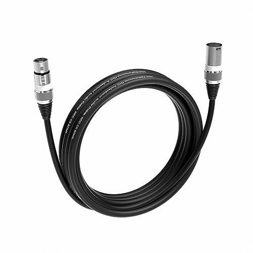 Wrugste Câble XLR de qualité supérieure - Câble de microphone symétrique - 5 m - 1 pièce - Fiche mâle à 3 broches vers femelle - Câble de microphone DMX pour enregistrement en studio et production en