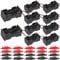 MKBKLLJY 10Pcs 4 x 1.5V AA Batteries Battery Holder,Black 6 Volt Thicken Plastic Battery Case Box with Wire,Leads,Alligator Clips for DIY and dc equipment