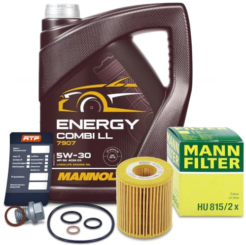 BESTPRICE ATP 1x MANN-FILTER Ölfilter, 1x MANNOL Motoröl 5W-30 ENERGY COMBI LL